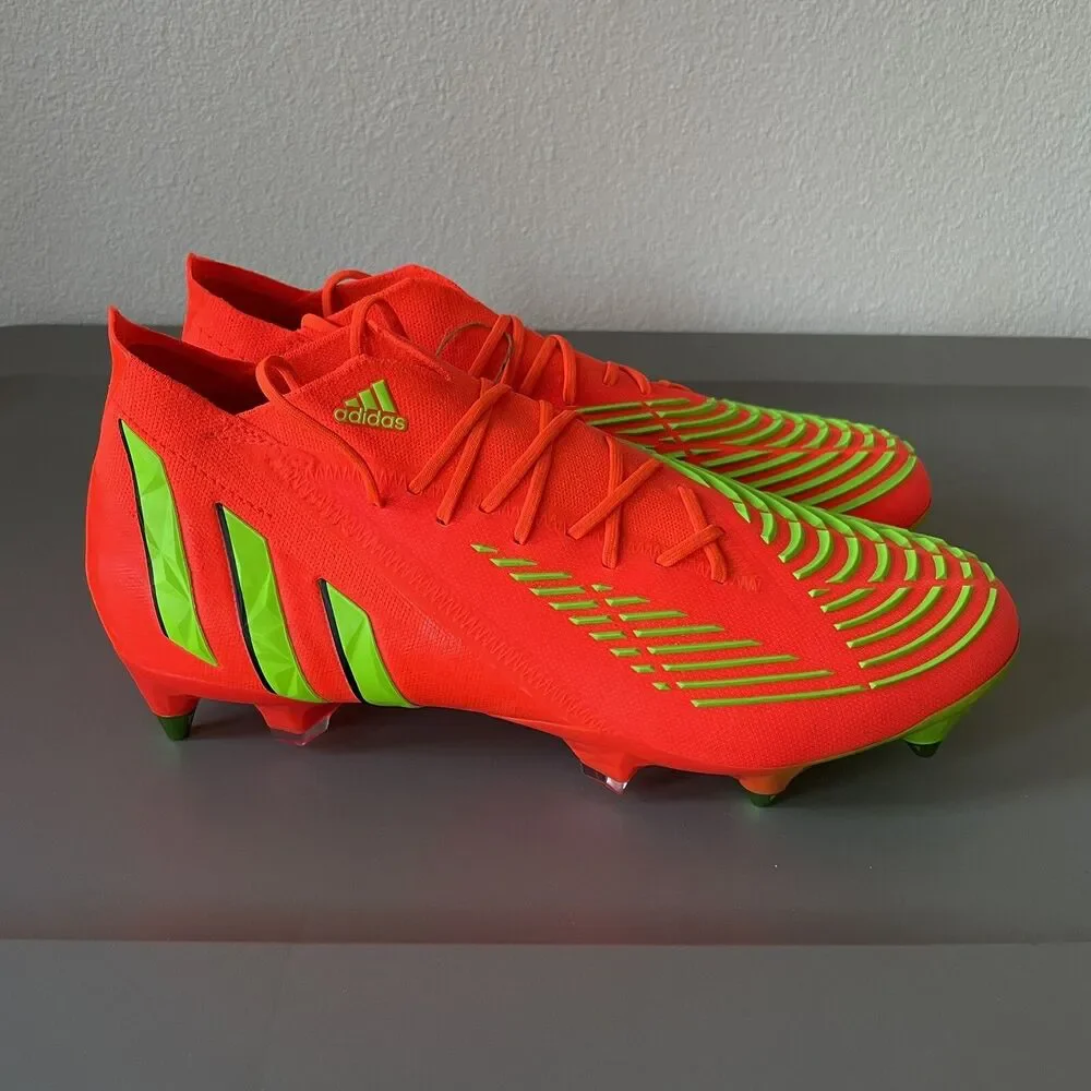 Adidas Predator Edge.1 SG Soccer Cleats Solar Red Mens Sz 4.5 / Womens Sz 5.5